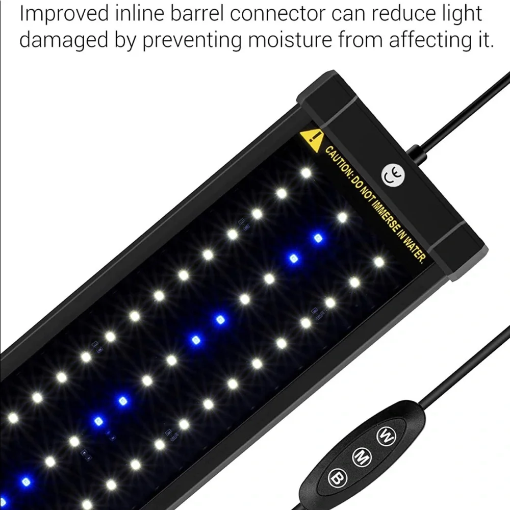 NICREW ClassicLED Aquarium Light, Fish Tank Light with Extendable Brackets,